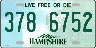NH license plate 3786752