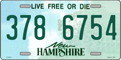 NH license plate 3786754