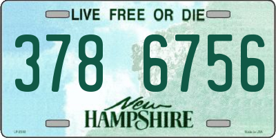 NH license plate 3786756