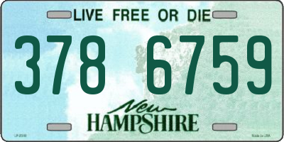 NH license plate 3786759