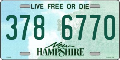 NH license plate 3786770
