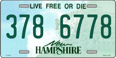 NH license plate 3786778