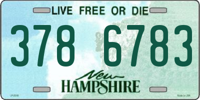 NH license plate 3786783