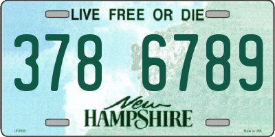 NH license plate 3786789