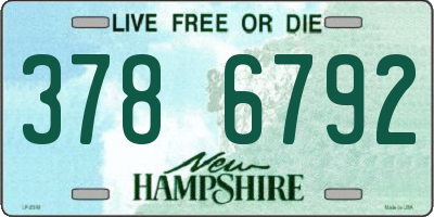 NH license plate 3786792