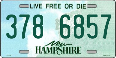 NH license plate 3786857