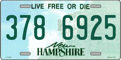 NH license plate 3786925
