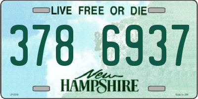NH license plate 3786937