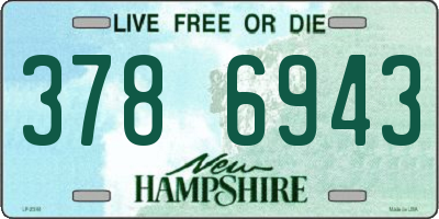 NH license plate 3786943
