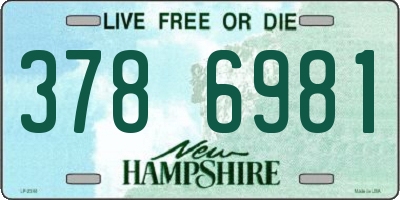 NH license plate 3786981