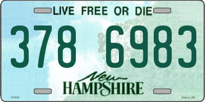 NH license plate 3786983