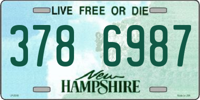 NH license plate 3786987
