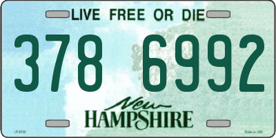 NH license plate 3786992