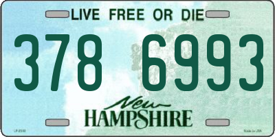 NH license plate 3786993