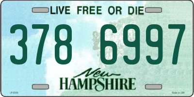 NH license plate 3786997