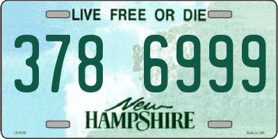 NH license plate 3786999