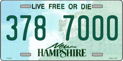 NH license plate 3787000