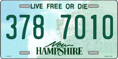 NH license plate 3787010