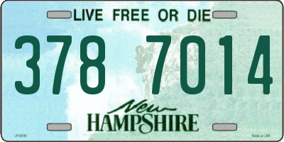 NH license plate 3787014