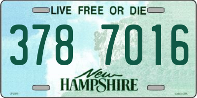 NH license plate 3787016