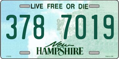 NH license plate 3787019