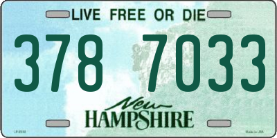 NH license plate 3787033