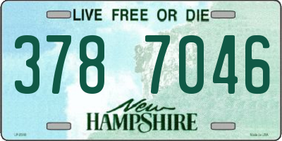 NH license plate 3787046