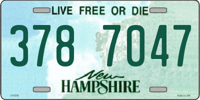 NH license plate 3787047