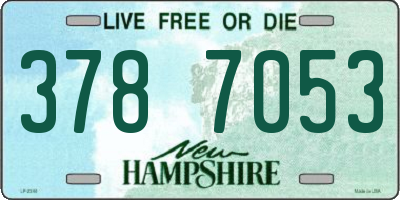NH license plate 3787053