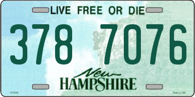 NH license plate 3787076