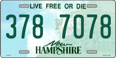 NH license plate 3787078