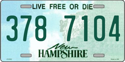 NH license plate 3787104