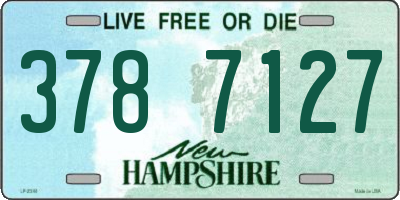 NH license plate 3787127
