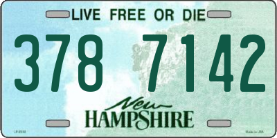 NH license plate 3787142