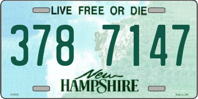 NH license plate 3787147