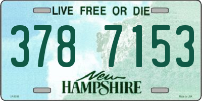 NH license plate 3787153