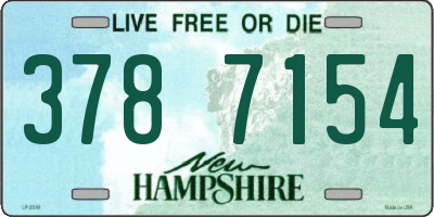 NH license plate 3787154