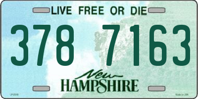 NH license plate 3787163