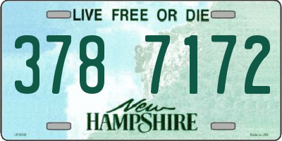 NH license plate 3787172