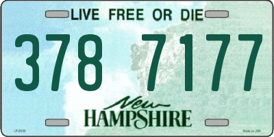 NH license plate 3787177