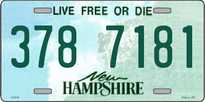NH license plate 3787181