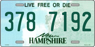 NH license plate 3787192