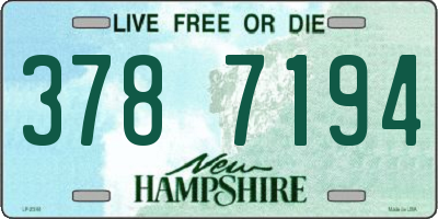 NH license plate 3787194