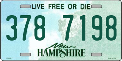 NH license plate 3787198