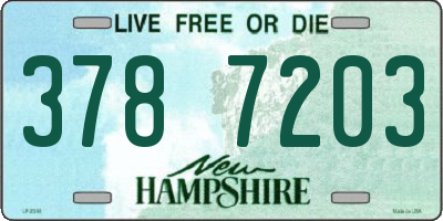 NH license plate 3787203