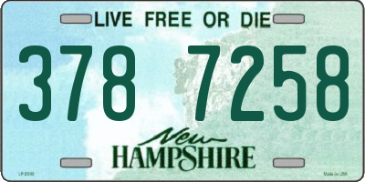 NH license plate 3787258