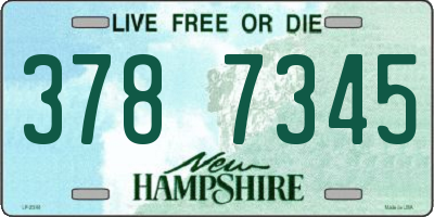 NH license plate 3787345