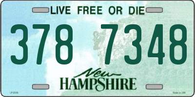 NH license plate 3787348