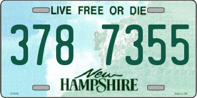 NH license plate 3787355