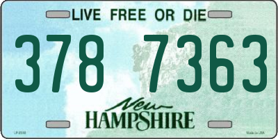 NH license plate 3787363